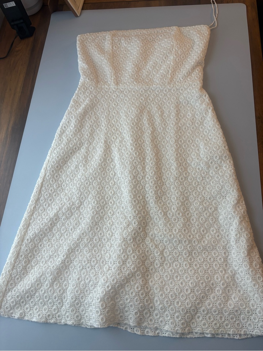 Jasmine Sola Strapless Cream Eyelet A-Line Spring/Summer Dress